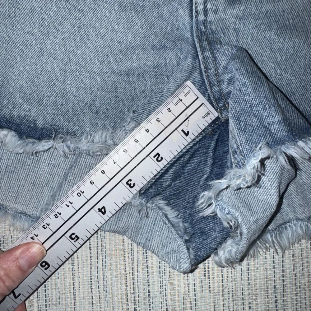 Show Me Your Mumu Venice Jean Shorts Fountain Blue Size 31 NWT